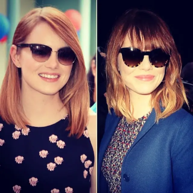 Emma Stone bellissima con occhiali