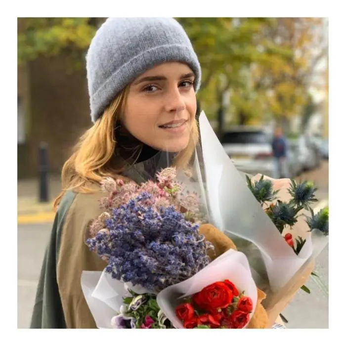Emma Watson con sopracciglia folte